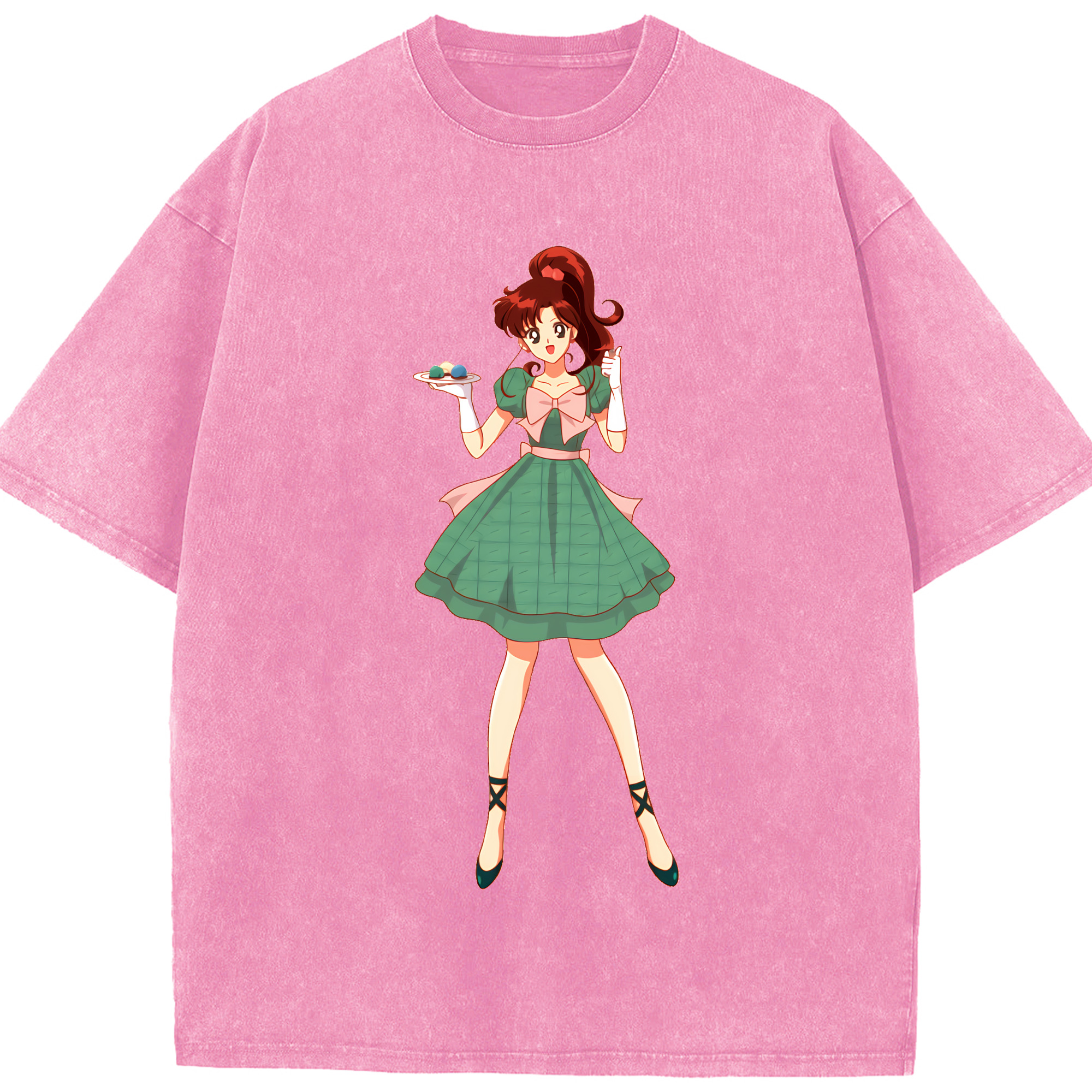 （画像用） 美少女戦士セーラームーン 木野 まこと きの まこと Sailor Moon Kino Makoto （セーラージュピター；Sailor Jupiter） 綿100% ヴィンテージ風 半袖Tシャツ（フロントプリント）